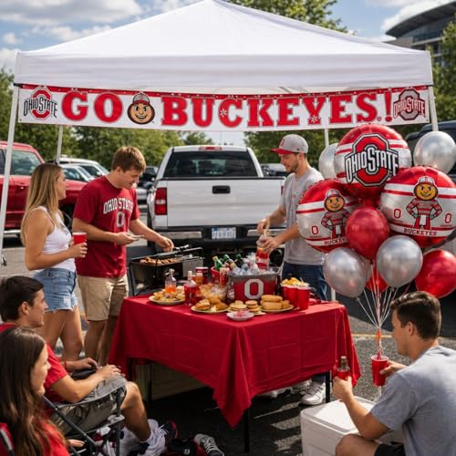 Image of Ohio State Buckeyes Balloons-3 Pack-Mylar Party Decor-Havercamp