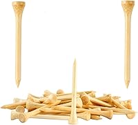 SHKIBY 250 Pack Bamboo Golf Tees 2-3/4 Inch - Stronger Than Wood, Biodegradable, Less Friction for Smoother Shots