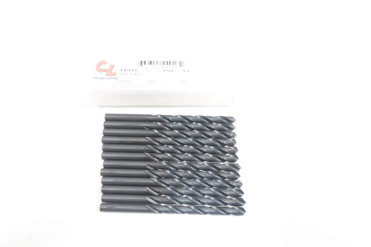 Box of 12 CHICAGO-LATROBE 44016 1/4IN Drill BIT D664107