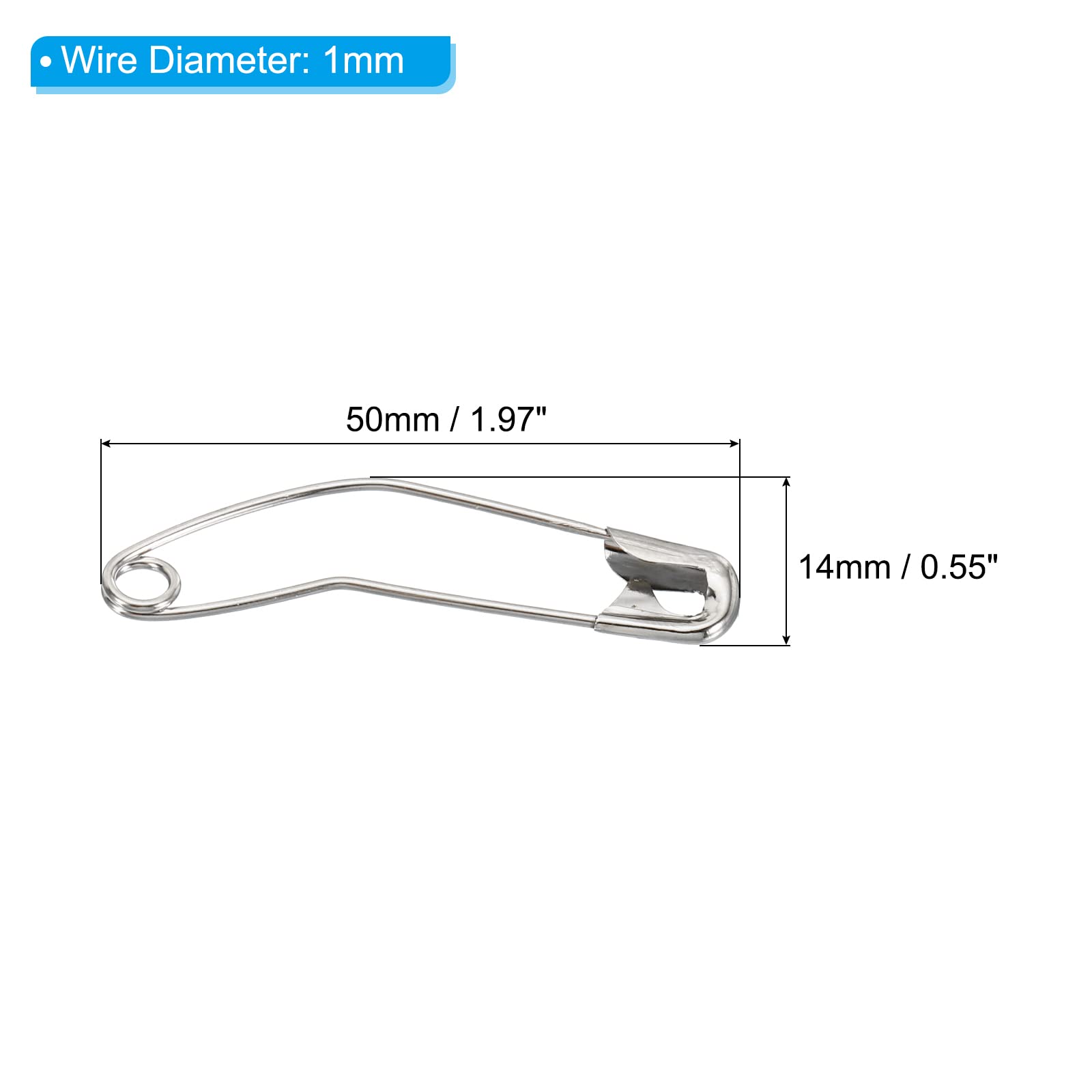 Lot De 100 épingles à Nourrice Incurvées Pour Badigeonnage Rapide, Taille 3
