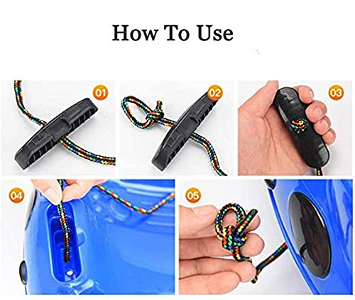 Longma Plastic Snow Sled with Cushion Downhill Toboggan Sled Slide Boat with Pull Rope for Kids＆Adults Winter Outdoor Activities (Dark Blue) - Thumbnail 6