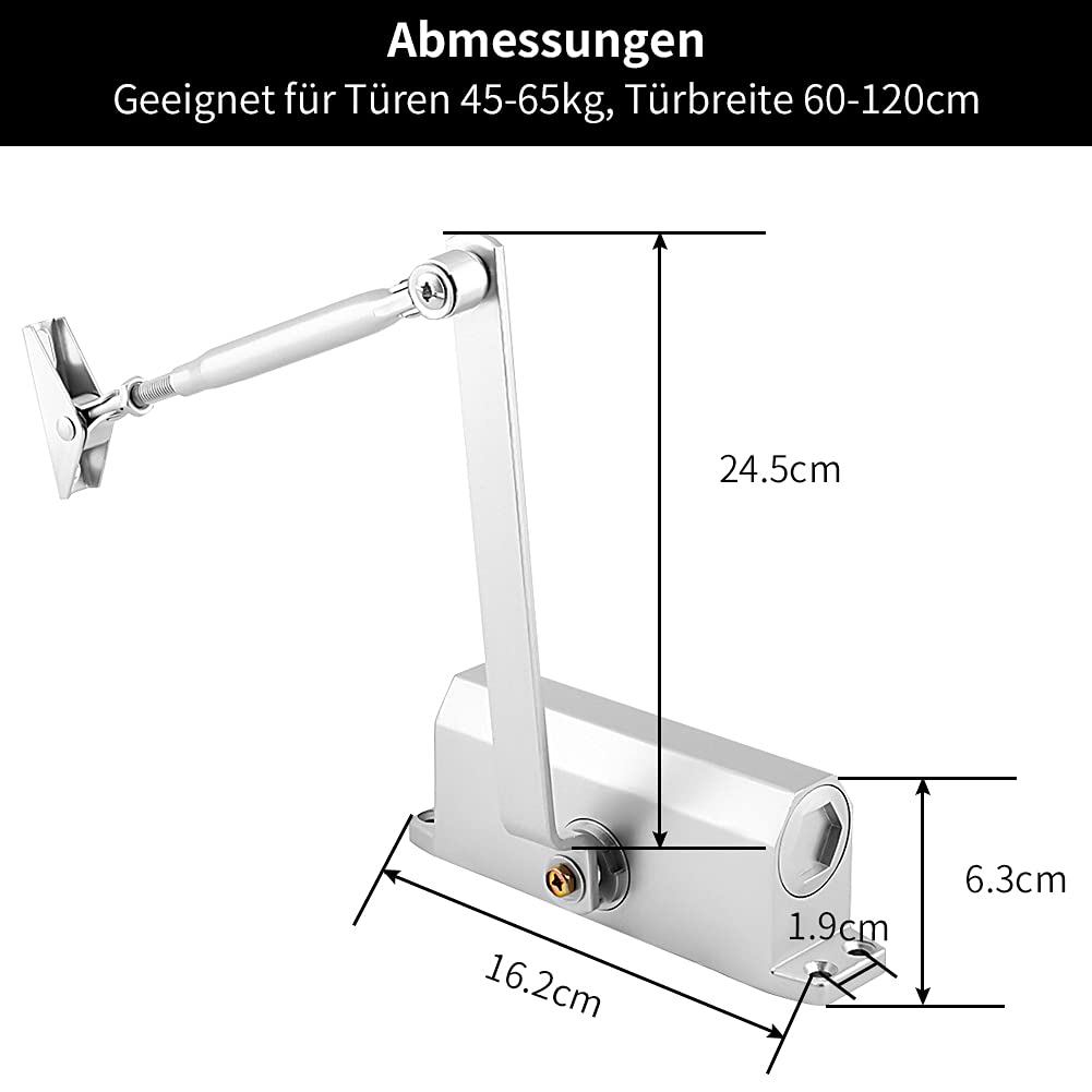 Ferme-porte automatique à usage intensif, Ferme-porte feu, Ouvre-porte sécuritaire à l'épreuve du feu, Ressort de positionnement de tampon hydraulique, Ferme-porte commercial à domicile 45-65 kg