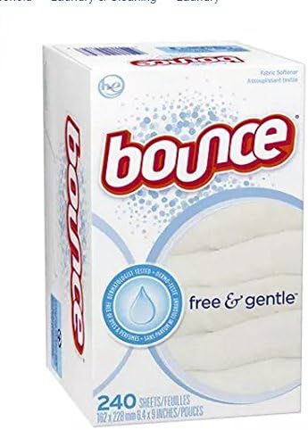 Bounce Fabric Softener Dryer Sheets Free & Gentle Unscented 240.0ea (pack of 2)