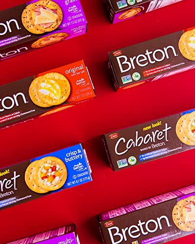 Breton Crackers, Cabaret Crisp And Buttery, Pack Of 3 #TOP4