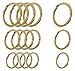 Produktbild Cerbery - Schlüsselringe Set aus gehärtetem Stahl - 5 x 30 mm, 5 x 25 mm, 5 x 20 mm - Ring Schlüssel Schlüsselanhänger Schlüsselhalter (Gold)