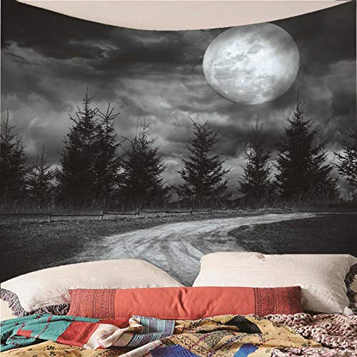 Tapiz de pared de poliéster de gran acabado con diseño detallado de luz de luna 4