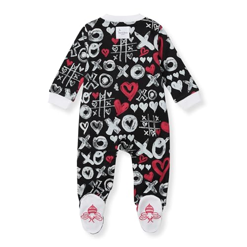 Image of Burt's Bees Baby unisex-baby Sleep & Play, Organic One-piece Romper-jumpsuit Pj, Zip Front Footed Pajama