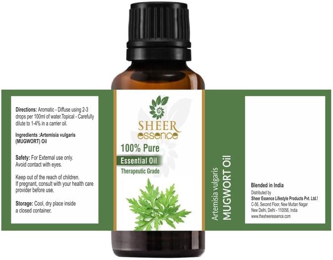 Mugwort Oil 15 ML (0.51 Fl.OZ) | 100% Pure Natural Undiluted Uncut Therapeutic Grade Artemisia Vulgaris Essential Oil - Image 2