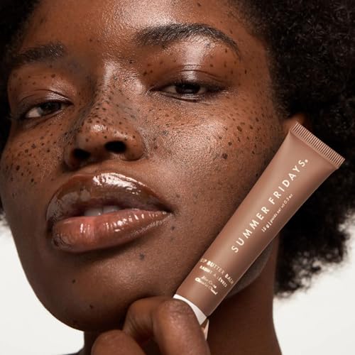 Image of Summer Fridays Tinted Lip Butter Balm - Conditioning Vegan Lip Balm for Instant Moisture, Shine & Hydration - Sheer-Tinted, Soothing Skincare - Hot Cocoa (.5 Oz)