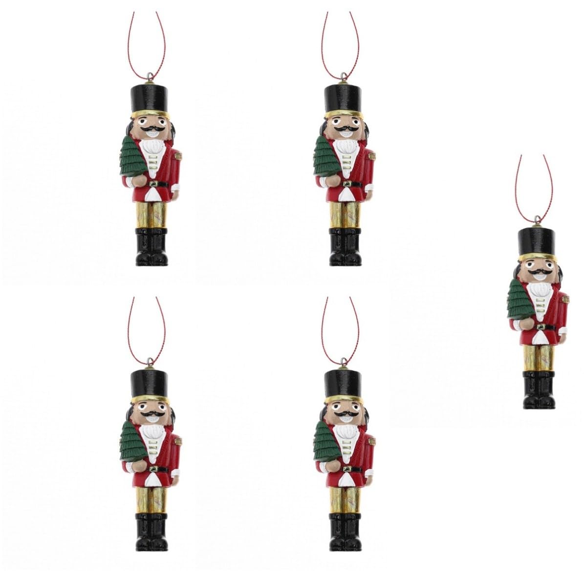 BESPORTBLE 5 Piezas Cascanueces Navideño Colgante de Resina Pintado a Mano