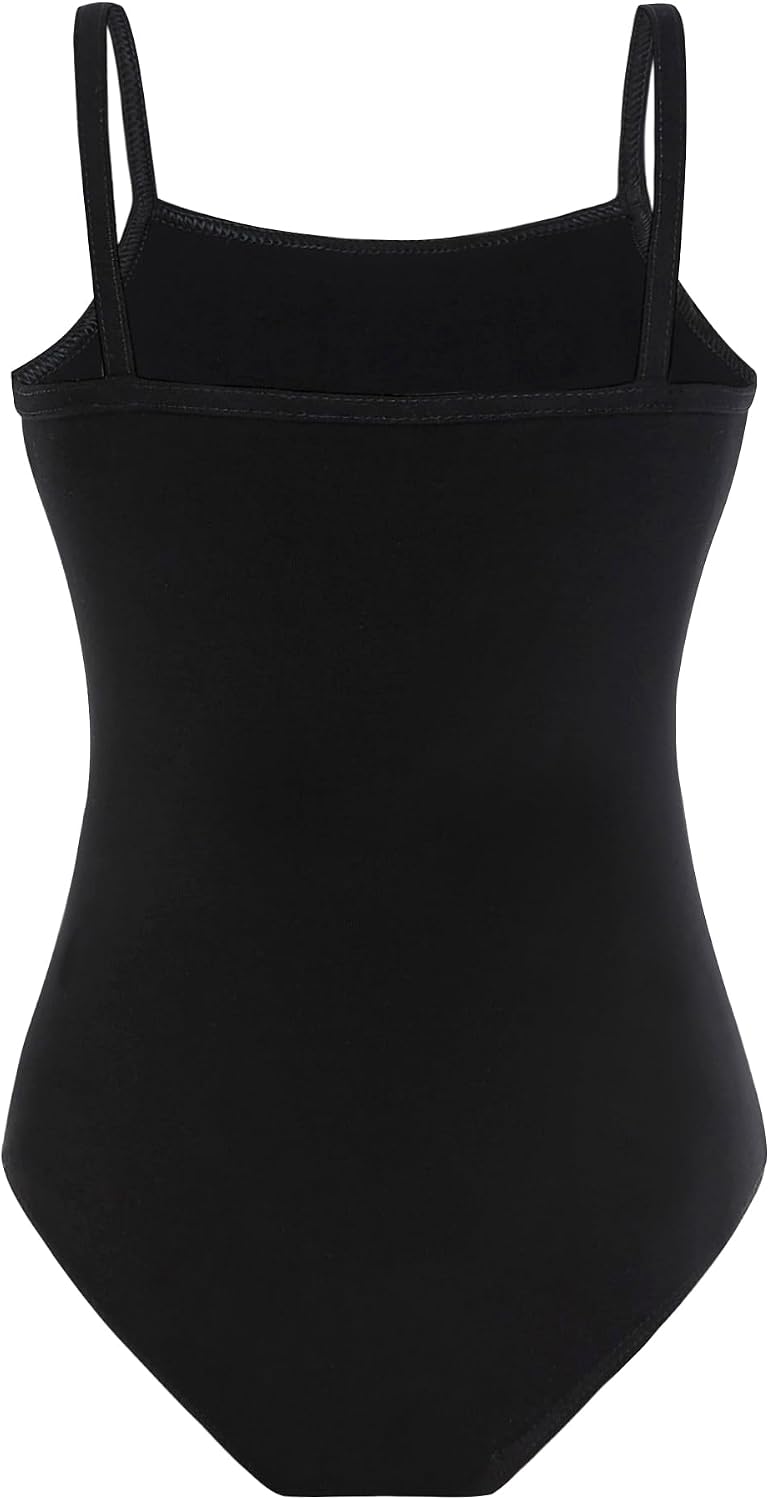 Domusgo Girls Camisole Ballet Leotard Seamless Soft Undergarment for Toddler Kids Teens Pink Black Nude White Purple