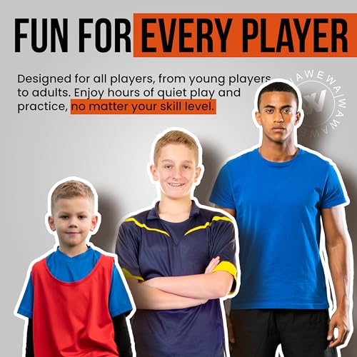 WAWAWEWA The Official Silent Basketball Hoop Indoor – Large Plastic Wall-Mounted Quiet Practice Hoop for Shooting & Skill Training (For Use with Silent Basketballs Only) – Adhesive or Screw Install