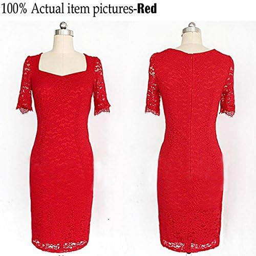 Amazon Co Jp レッド 総 レース デザイン 膝丈 タイト ワンピース パーティー ドレス 赤 色 海外 セレブ 服 ファッション小物