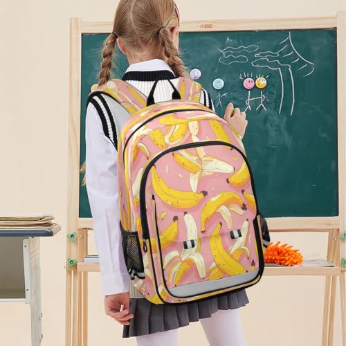 Sac à dos rose banane pour enfants finis les cahiers abîmés