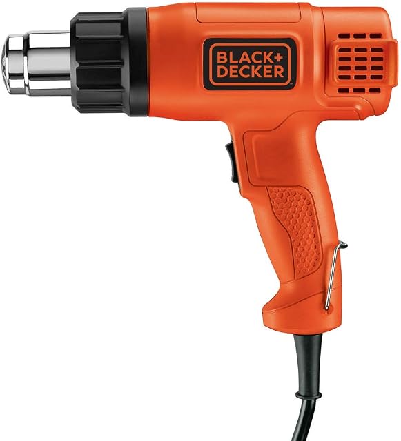 BLACK+DECKER 230 V Heat Gun for Paint Stripping, Heat and Airflow Setting 460  600 Degrees, KX1650-GB