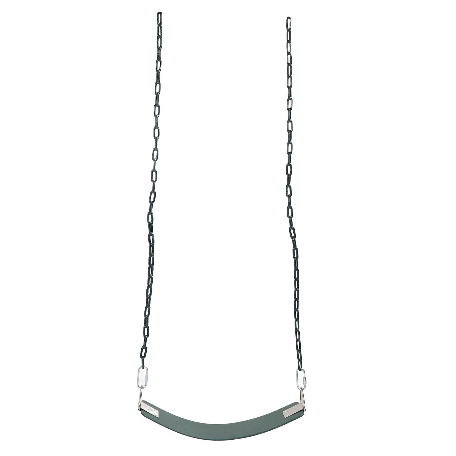 Naroote Outdoor Eva Soft Board Swing Beschichtete Ketten Heavy Duty Swing Kids Release Vitality Dunkelgrün 440,9 Lb Kapazität