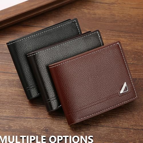 Image of Slim Wallet for Men with Coin Purse, Minimalist Wallet with Zipper, Bifold Mens Wallets with Credit Card Holder, PU Leather Men's Wallet with Money Clip, Carteras Para Hombres (BLACK Z)