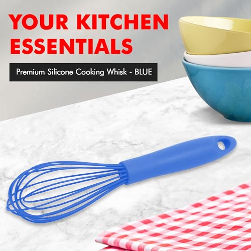 Image of Chef Craft Premium Silicone Wire Cooking Whisk, 10.5 inch, Blue