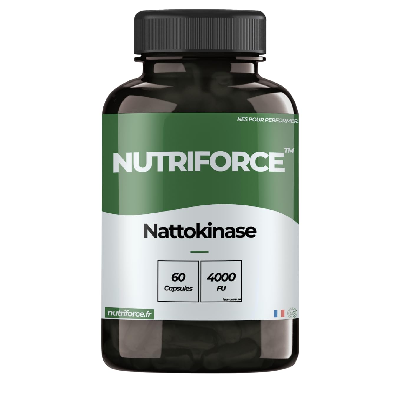 Nattokinase Kapseln 2000 FU – Blutdruck, Durchblutung & Herzgesundheit – Thrombose-Prävention, Blutfluss & Kardiovaskuläres System – Frankreich