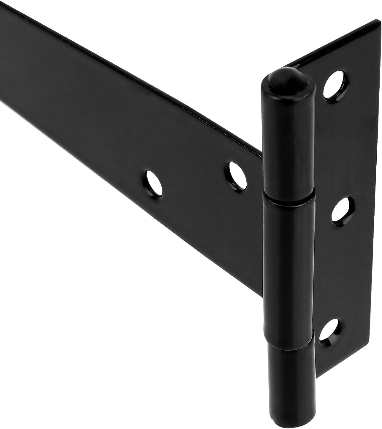 12 Pack 10 Inch T Strap Door Hinges, Heavy Duty Barn Door Hinges, Black T Strap Shed Hinges for Gate, Fence