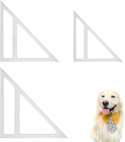 Miniatura 8 de CHGCRAFT 3 bandanas para perro, plantillas de costura, plantillas de acolchado acrílico, plantillas creativas de corte de acolchado, manualidades