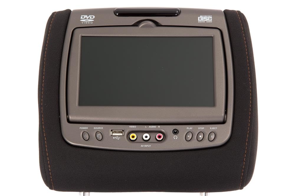 GM Accessories 23408419 Rear-Seat Entertainment System with DVD Player in Jet Black with Kalahari Stitching and All Terrain Logo