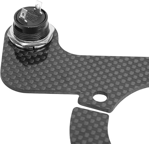 Miniatura 3 de Kits de botones externos de cuerno de fibra de carbono para MOMOOMPNardiSparco 6 Bolt Steering Wheel (par)