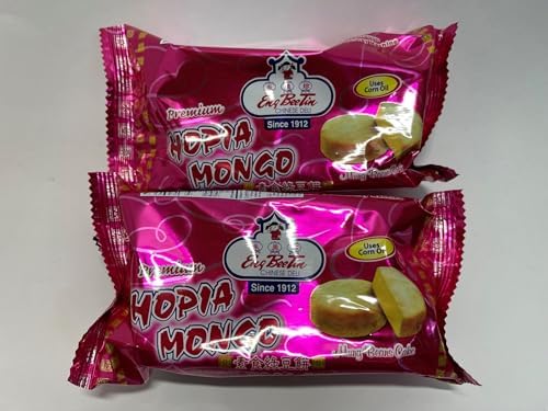 Generic Eng BeeTin Premium Hopia Mongo (Mung Beans Cake) 5.3 Oz per Pack (2-Pack)