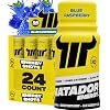 MATADOR Energy Shots Extra Strength Mini Energy Drinks w/B Complex Vitamins (Vitamin B12-B9-B6-B3), Alpha GPC Nootropic Focus, Coffee Bean Extract Caffeine Shots, 24 Shot Count Blue Raspberry