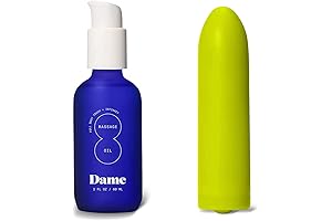 Dame Products Aloe Lube for Women, Body Oils Massaging Warmer+Zee Handheld Portable Small Massager