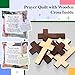 Fanfanwin 2 Pack Prayer Quilt with Cross Inside Squares Pocket Mini Scripture Prayer Quilt Encouragement Christian Gifts for Women Pastor Appreciation Father's Day Graduates Gifts(Vintage)