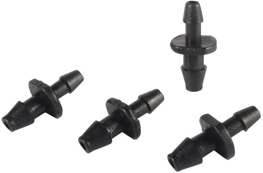 Drip irrigation fittings Spray Water Connection 500Pcs Black 4/7mm To 3/5mm Hose Connection Interface Reduction Barbed Straight Connectors 1/4" 1/8" Pipe Irrigation Accessories Plumbing Fittings