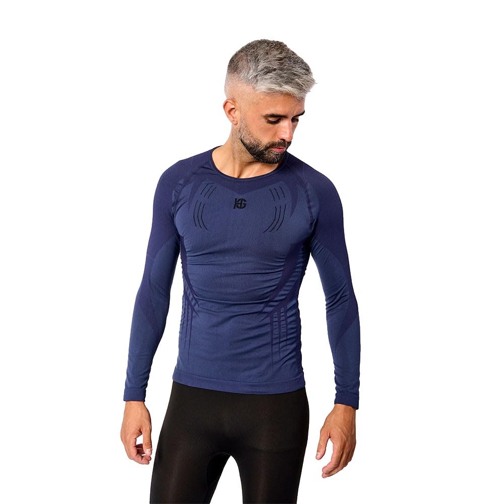 HG Sport Maglietta Intima Tenica A Maniche Lunghe Raven L