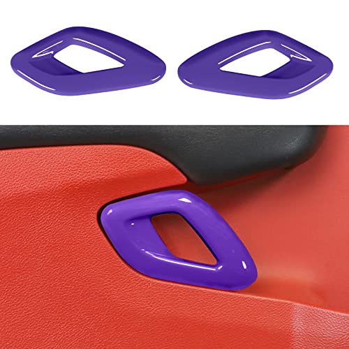 Voodonala for Dodge Challenger 2015-2023 Car Door Inner Door Handle Cover Trim Accessories for Dodge Challenger 2015-2023 (Purple,2pcs/Set)
