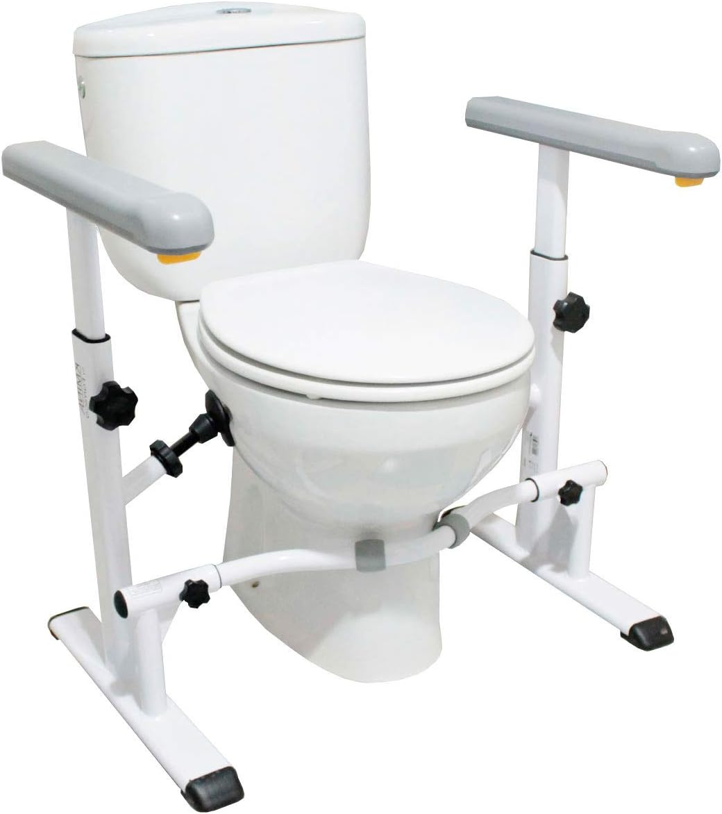 KMINA - Toilet Safety Frames for Elderly and Disabled, Old Age Accessories, Senior Citizen Bathroom - Made in Europe