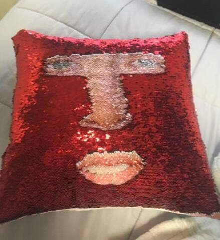 nicolas cage sequin pillow amazon