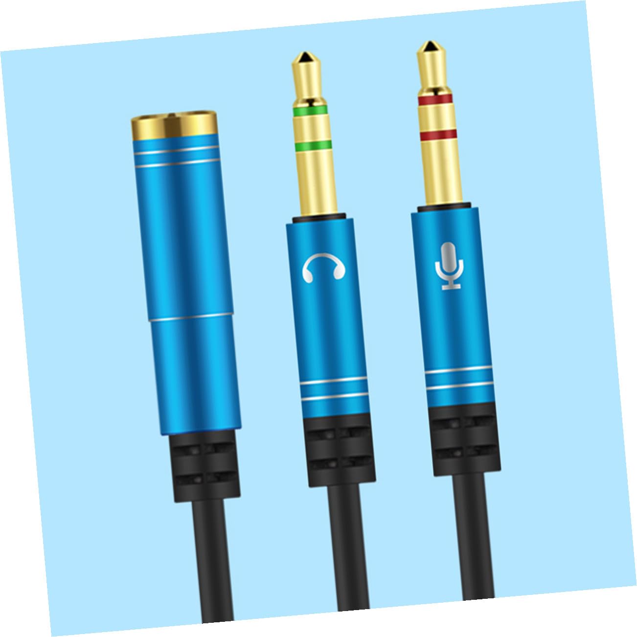 DOITOOL 10 Pezzi Cavo di trasferimento virgola due audio e cavo sdoppiatore microfono del computer adattatore jack cuffie adattatore cuffie jack accessorio informatico accessorio audio