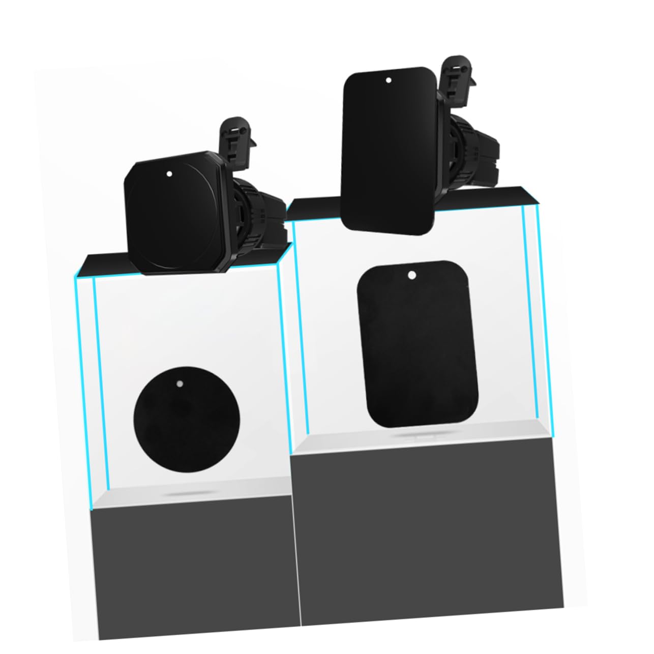 jojofuny 3pezzi Supporto Telefonico Magnetico Per Auto Con Rotazione Clip Stabile Per Ventilazione Design Antiscivolo Compatibile Con Smartphone Nero