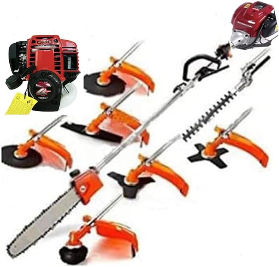 Gx35 Brush Cutter 8 in 1 Lawn Mower Hedge Trimmer Chainsaw 4 Strokes Weed Wacker