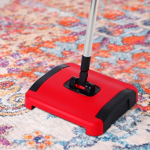 Balai pour tapis à brosses rotatives résistant en acier et PP - 6