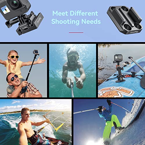 SMALLRIG Tripod Adapter for GoPro Ball Joint Buckle, Quick Release Plate for Arca with 1/4”-20 Threaded Holes and 3/8”-16 Threaded Holes, Compatible with GoPro Hero 11/10 / 9/8 / 7/6 / 5- APU2668 - Thumbnail 5