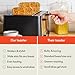 bella 4 Slice Toaster with Auto Shut Off, Extra Wide Slots & Removable Crumb Tray and Cancel, Defrost & Reheat Function, Toast Bread & Bagel, Black