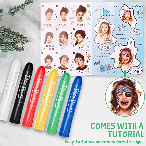 Face Paint Crayons For Kids Body Painting Non-Toxic For Children Themed Parties #TOP1