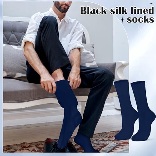 Image of 4 Pairs Silk Liner Socks Ultra-lightweight Hiking Liners Calf Sweat Absorption Socks for Adult