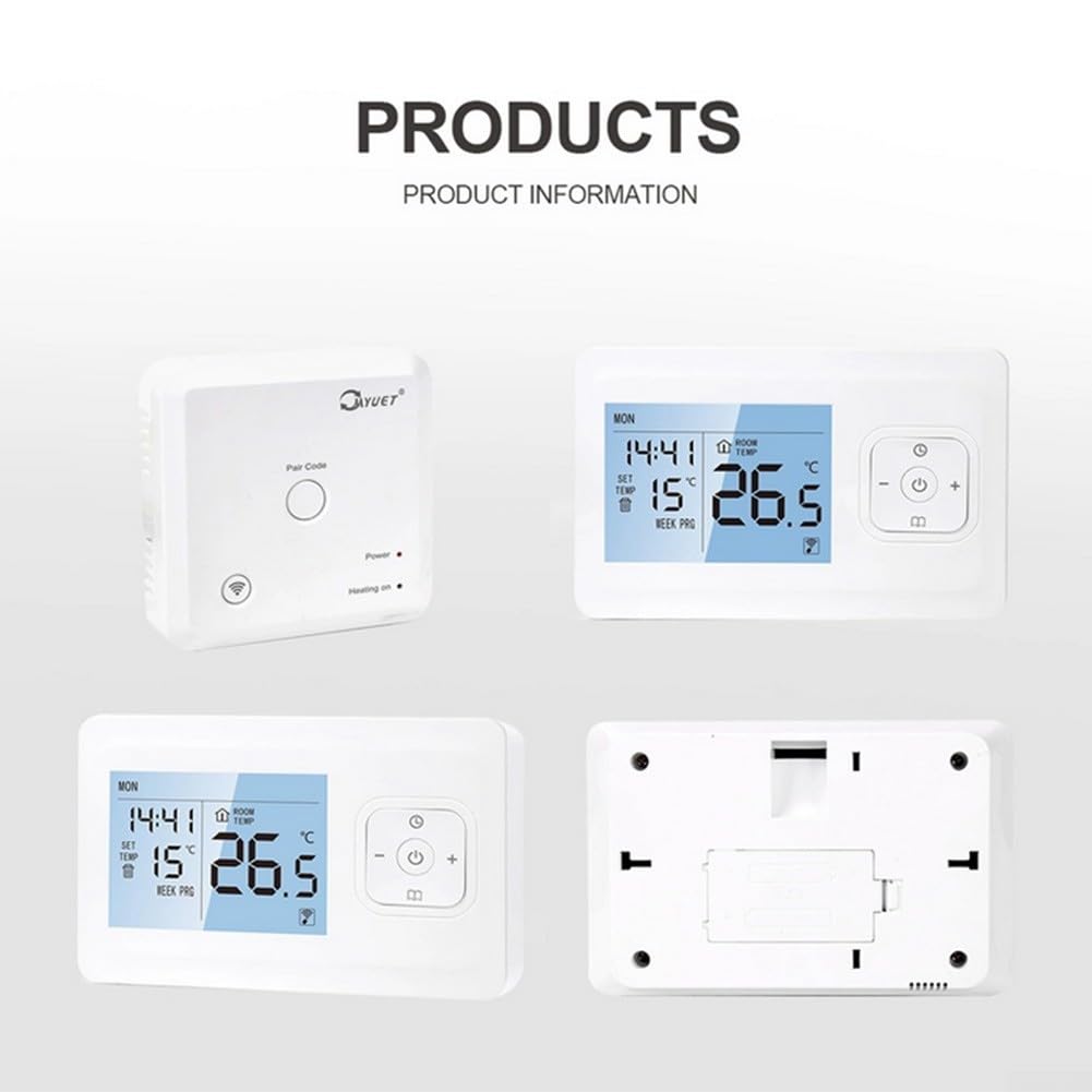 Tuya - Controlador de termostato inteligente, inalámbrico, WiFi, control de aplicación, programable, termostato de habitación, control de voz para el hogar y la oficina