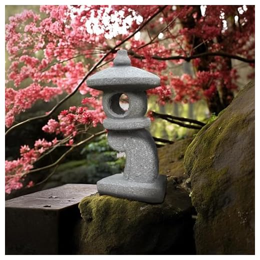 GRASOLAR 14’’ High Asian Solar-Powered Zen Pagoda Garden Statue LED Light Solar Lamp for Outdoor Japanese Decoration Aesthetic Garden Figurines