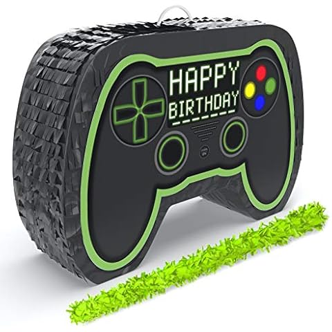 Video Gaming Pinata Controller Set, Great for Gamer Birthday Decorations, Pinatas, Birthday for Boys, Level Up Party Supplies, fits Pinata Stuffers Cover