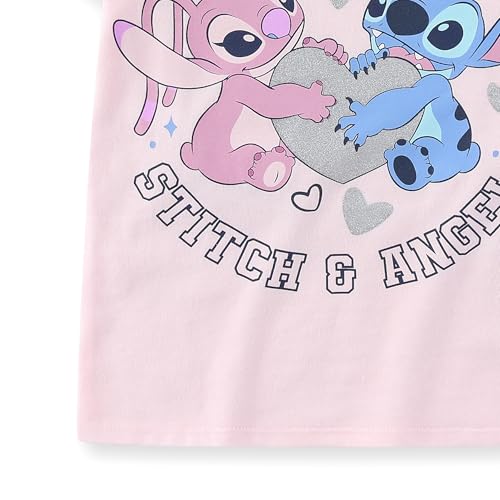 Image of Disney Lilo & Stitch Girls 2 Piece Short Sleeve T-Shirt and Legging Pants Set for Big Kids