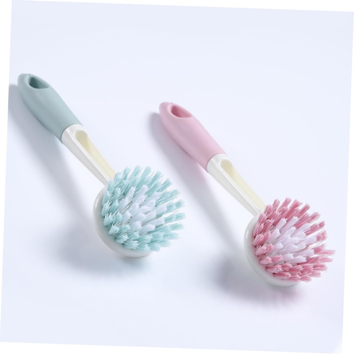Beavorty Juego De 3 Cepillos para Fregar Platos con Mango para Cocina Cepillos para Fregar Ollas Y Estufas Suaves para El Revestimiento De Ollas Fácil Almacenamiento 2 Unidades X 3