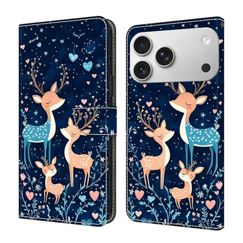 Étui pour iPhone 15 Love Dear avec Rabat Magnétique et Support
